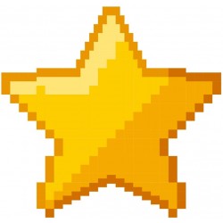 Sticker dragon violet pixels