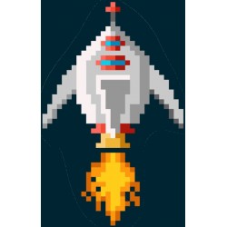 Sticker etoile pixels