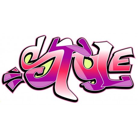 Sticker graffiti art violet rose