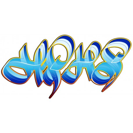 Sticker graffiti style rose