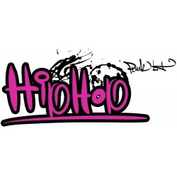 Sticker graffiti hip hop orange