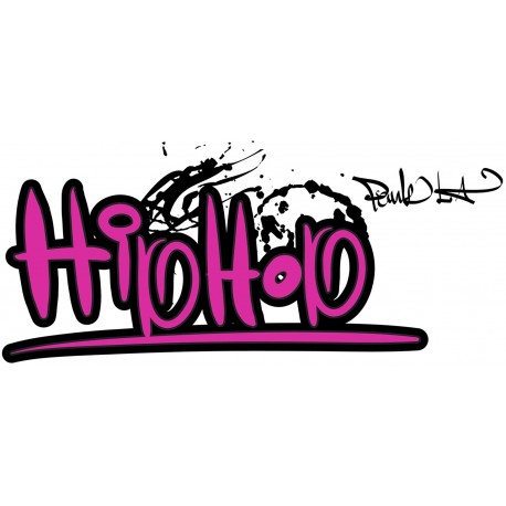 Sticker graffiti hip hop orange