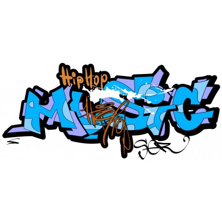 Sticker graffiti hip hop violet