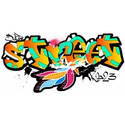 Sticker graffiti music