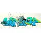 Sticker graffiti hip hop style