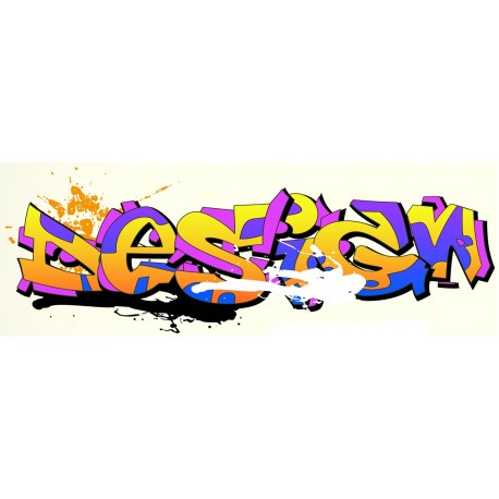 Sticker graffiti hip hop style