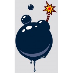 Sticker dimant bleu graff