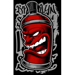 Sticker tete mort bombe