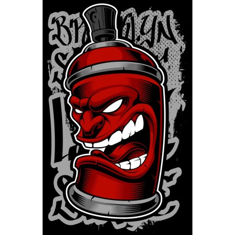 Sticker tete mort bombe