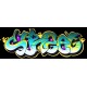 Sticker style jaune graff