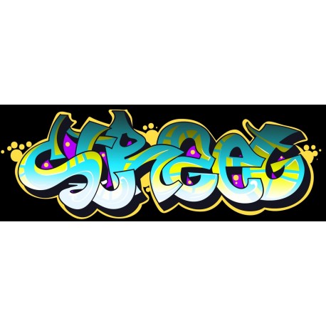 Sticker style jaune graff