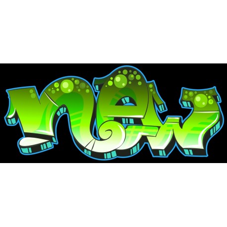 Sticker street coloré graff