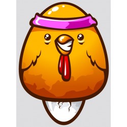 Sticker champignon bleu