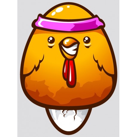 Sticker champignon bleu