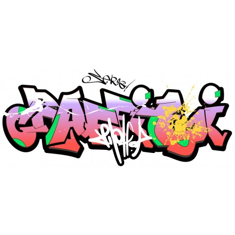 Sticker street bleu hip hop