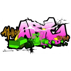 Sticker graffiti rouge et blanc