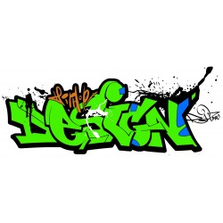 Sticker graffiti art rose