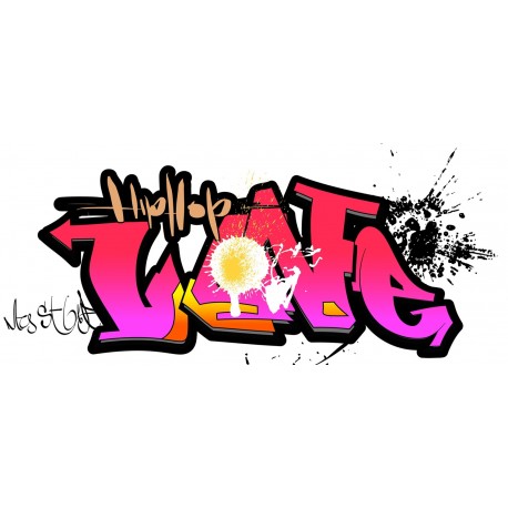 Sticker design graffiti vert