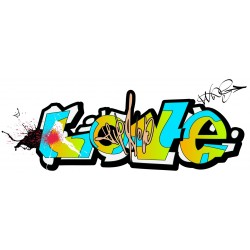 Sticker love graffiti explosif