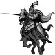 Sticker chevaleir sur cheval
