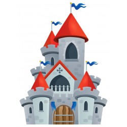 Sticker chevalier noir et blanc