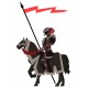 Sticker chevalier rouge de table