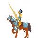 Sticker chevalier sur robe rouge