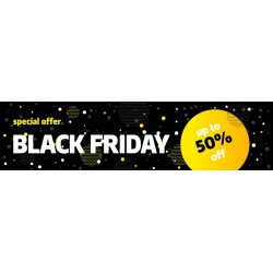 Sticker Black Friday banderole noir