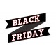 Sticker Black Friday banderole noir -50%