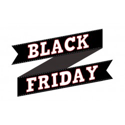 Sticker Black Friday banderole noir -50%