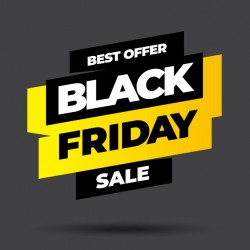 Sticker Black Friday flash