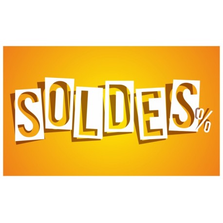 Sticker soldes rose vert