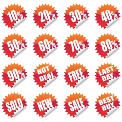 Sticker promo violet (a personnaliser)