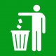 Autocollant poubelle verte