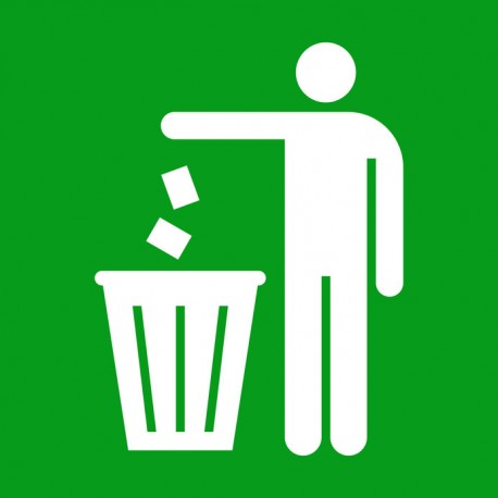 Autocollant poubelle verte