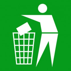 Autocollant poubelle verte