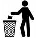 Autocollant poubelle picto
