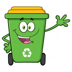 Adhesif poubelle picto rond