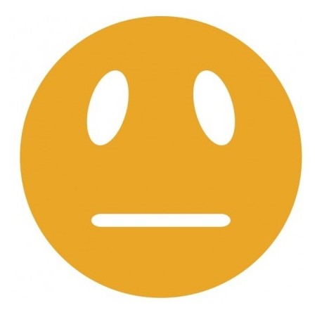 Sticker mural Emoji orange moyen content