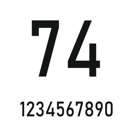 Sticker Numéro + rond + liseret contour