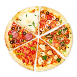 Sticker part de pizza