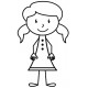Sticker fille ado