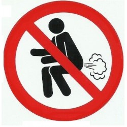 Autocollant interdit de peter