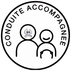 Autocollant Conduite accompagnée femme