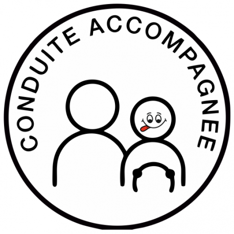 Autocollant Conduite accompagnée Peur