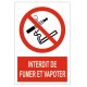 Autocollant ne pas fumer en cercle
