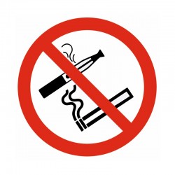 Autocollant interdit de fumer et vapoter