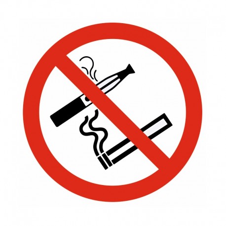 Autocollant interdit de fumer et vapoter