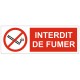 Panneau interdit de vapoter
