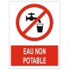 Panneau picto eau non potable